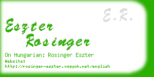 eszter rosinger business card